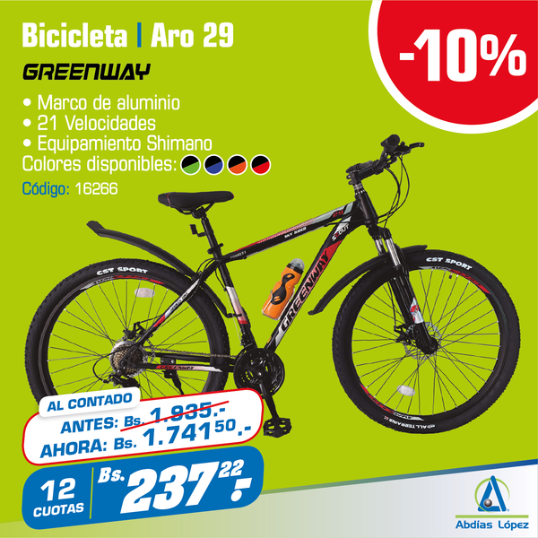Bicicleta Deportiva Greenway Aro 29"
