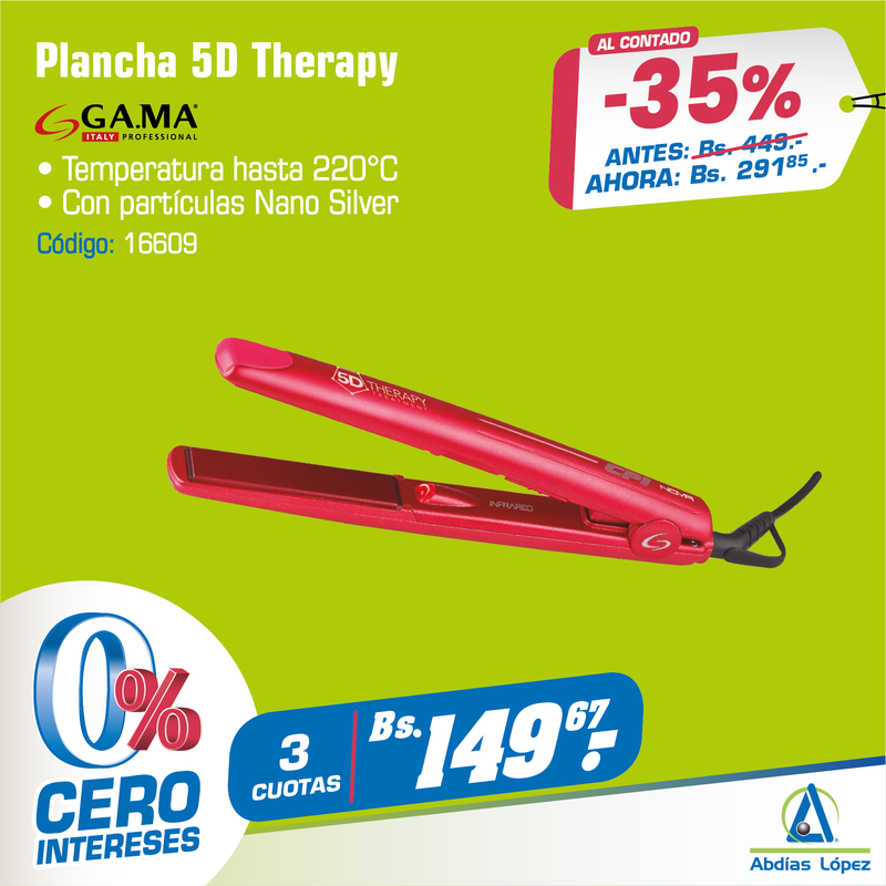 Plancha Gama 5D Therapy