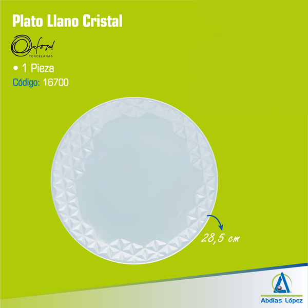 Plato Llano Cristal