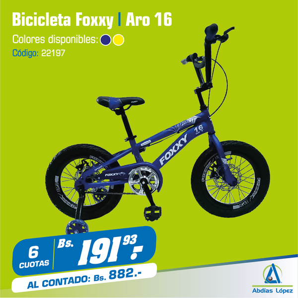Bicicleta Foxxy- Aro 16
