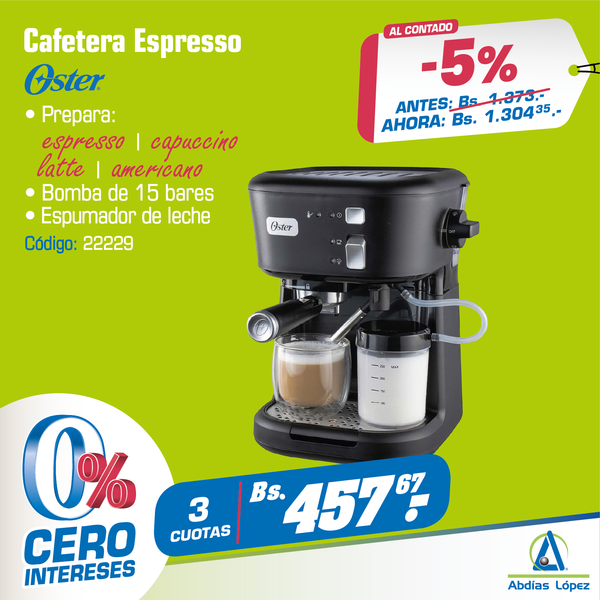 Cafetera Espresso Oster