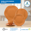 Vajilla Ryo Papaya de 30 piezas
