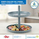 Porta Dulces Doble Azul Glacial