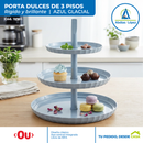 Porta Dulces Triple Azul Glacial