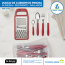 Juego de Cubiertos Prisma de 24 piezas + Rallador en Recipiente