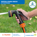 Pistola Metalica C/Recubrimiento 8 Func.