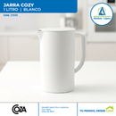 Jarra C/Tapa 1L Casual Blanco