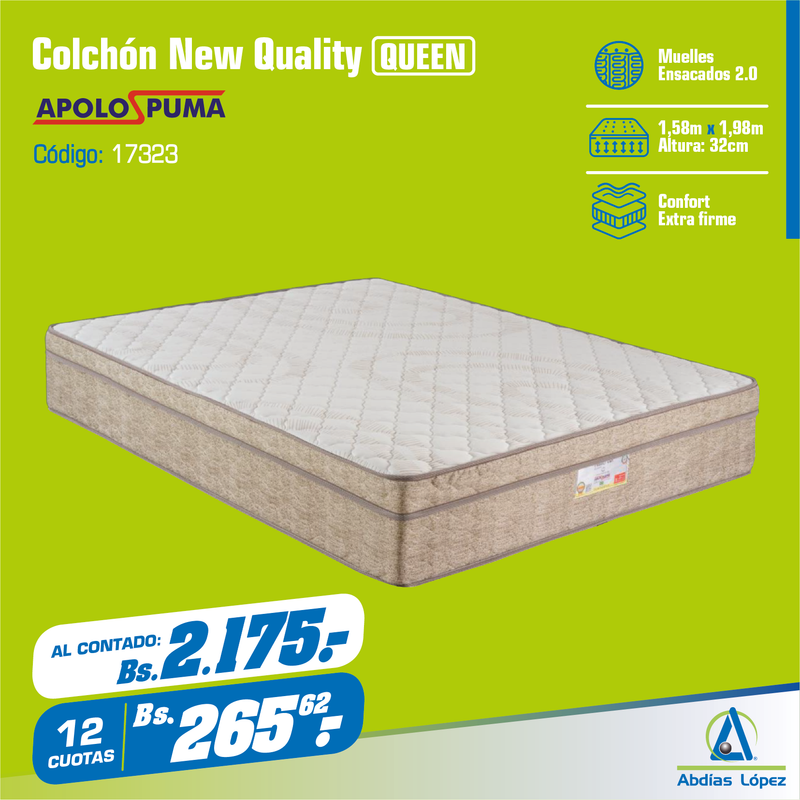 Colchón New Quality Extrafirme 32x193x203 cm