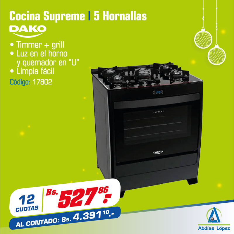 COCINA DAKO SUPREME - 5 HORNALLAS