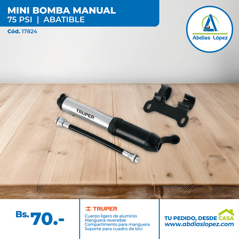 Mini Bomba De Aire Para Inflar Abatible