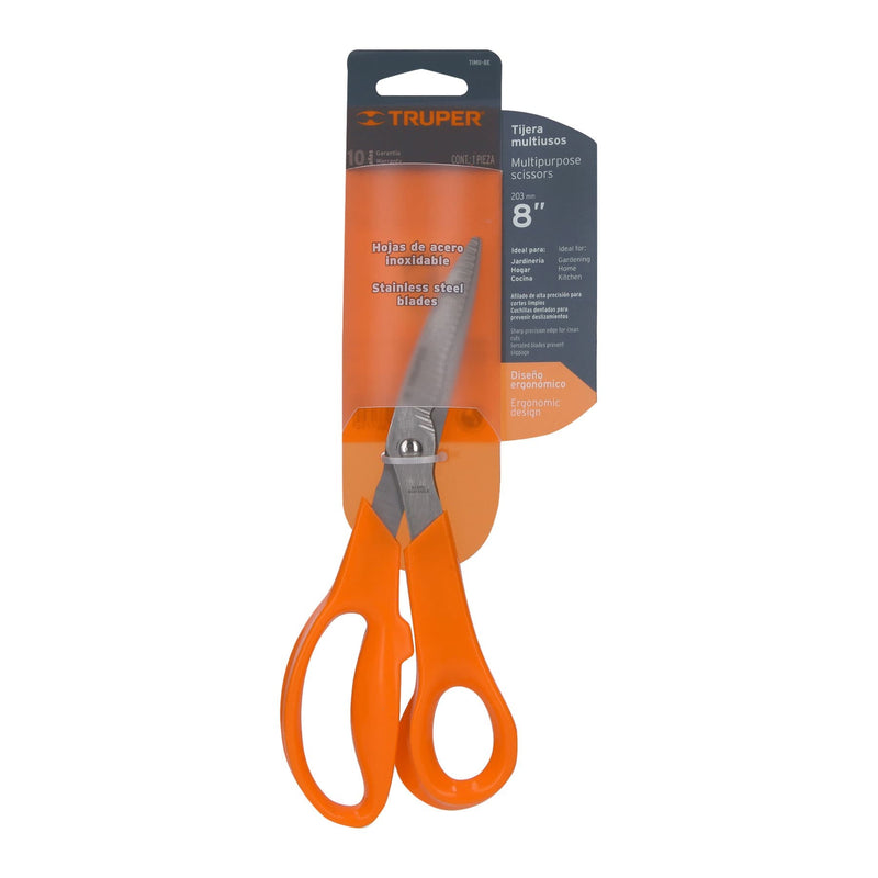Tijera Inox Multiuso De 8" Cuchillas Denta