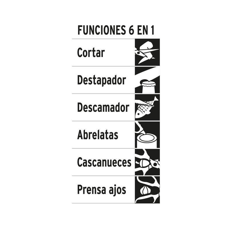 Tijera Inox Multiuso Para Cocina De 8"