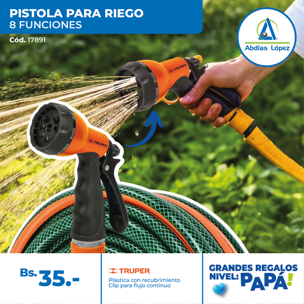 Pistola Plastica De 9 Funciones Recubiertos