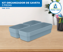 Kit Organizador de Gaveta - Azul Glacial
