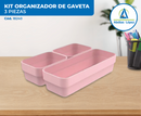 Kit Organizador de Gaveta - Rosa
