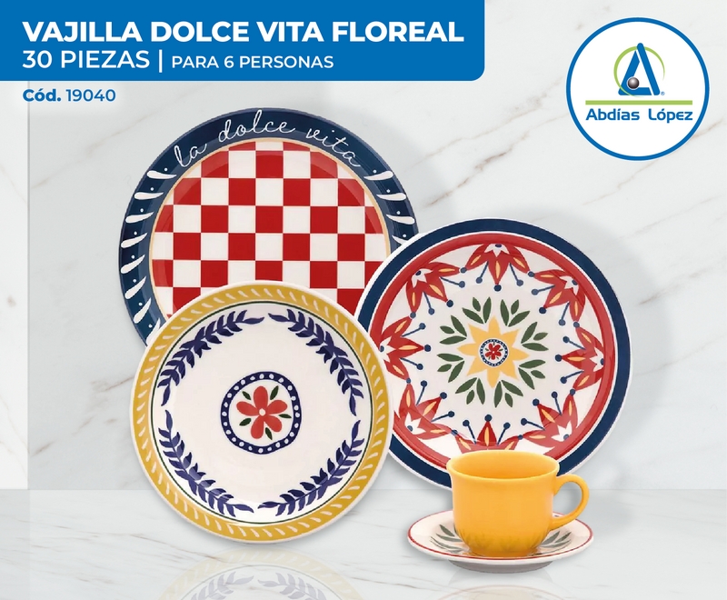 VAJILLA 30 PIEZAS DOLCE VITA