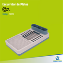 ESCURRIDOR DE PLATOS AZUL