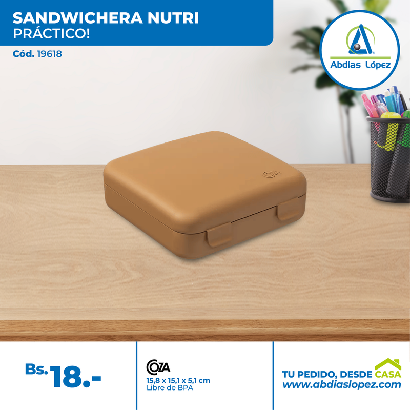 Sandwichera Sanduba Nutri Marrón