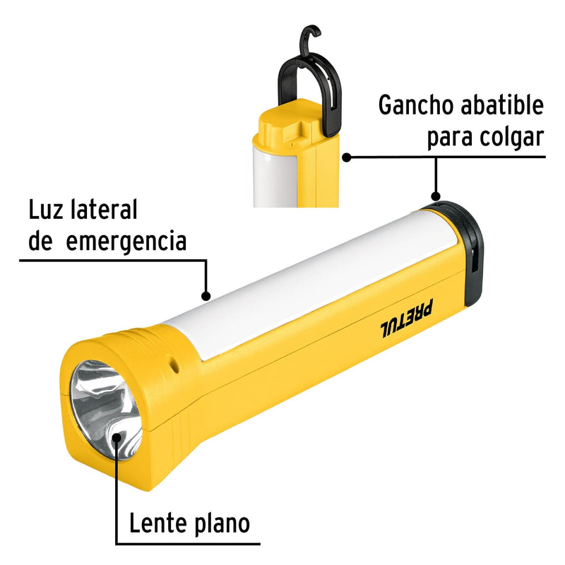 LINTERNA PLASTICA RECARGABLE LED