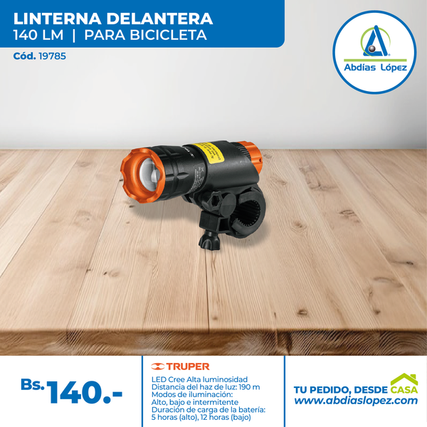 LINTERNA DELANTERA PARA BICICLETA
