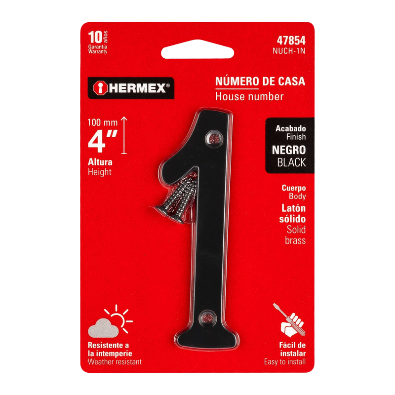 Número Metálico 1