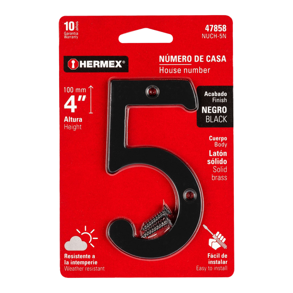 Número Metálico 5