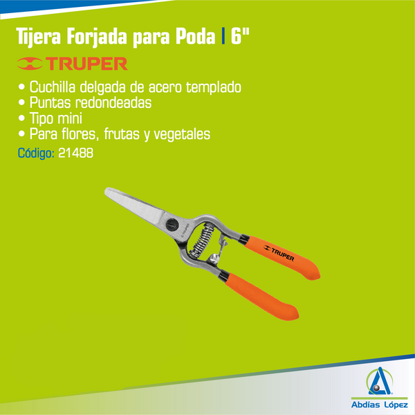 TIJERA FORJADA PARA PODA 6"