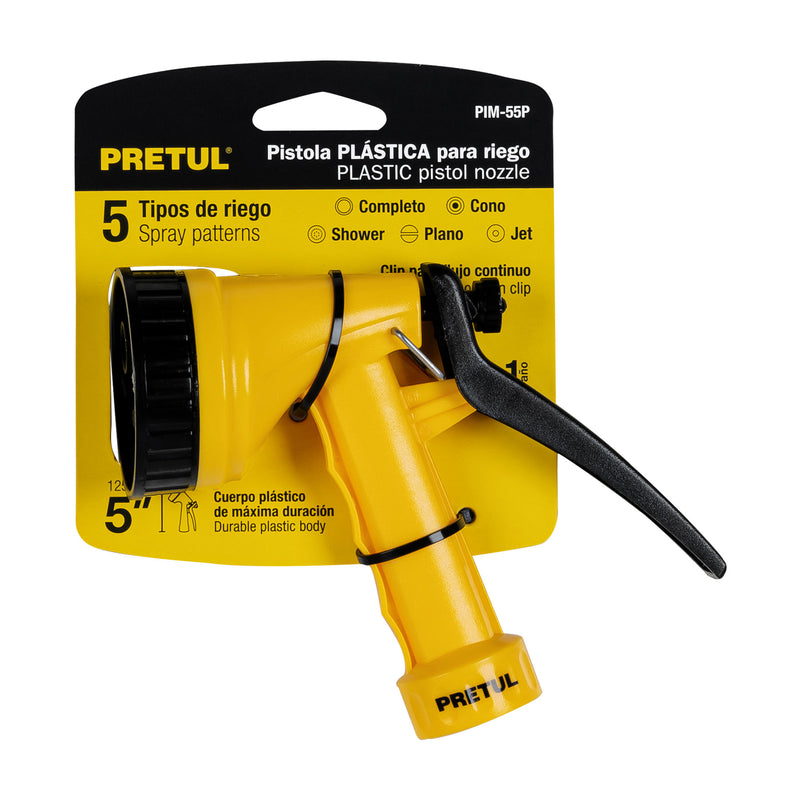 Pistola para riego de 5 funciones plástica