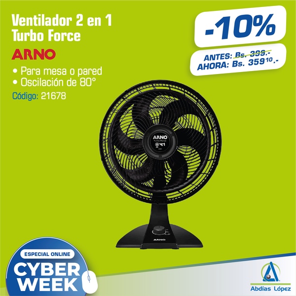 Ventilador 2 en 1 Turbo Force