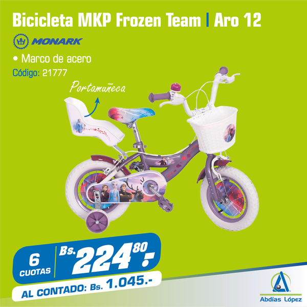 Bicicleta MKP Frozen Team- aro 12