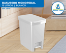 Basurero Monopedal Blanco