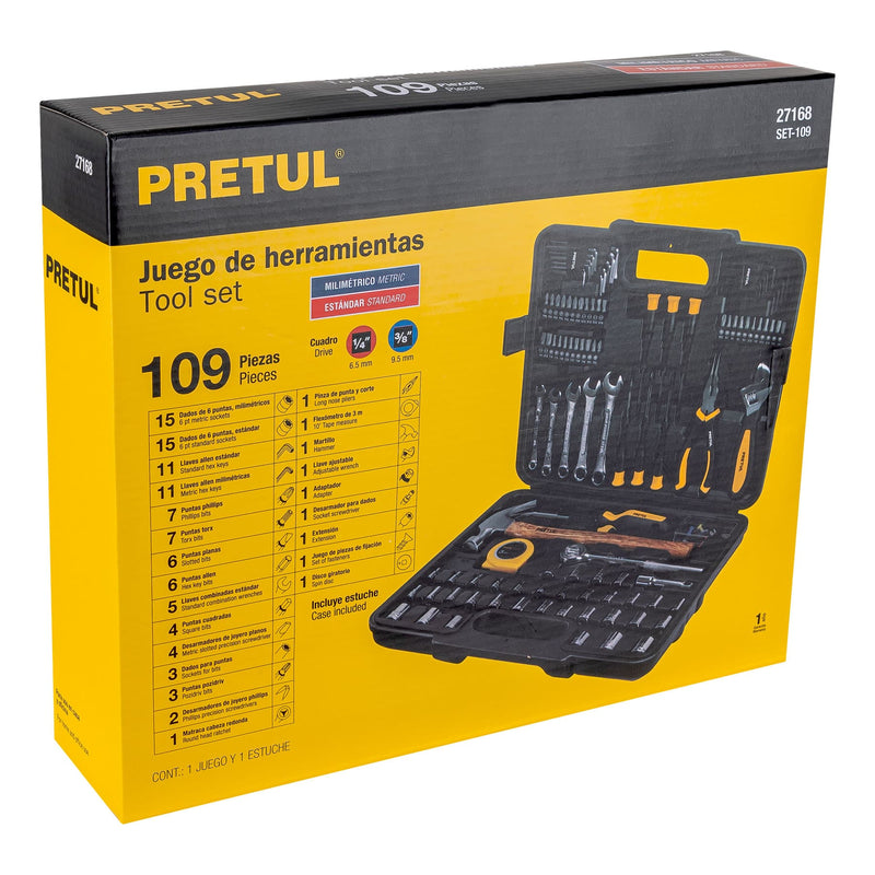 JUEGO DE HERRAMIENTAS DE 109 PIEZAS