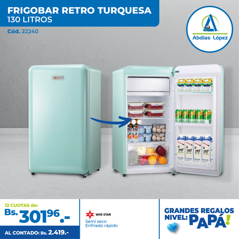 Frigobar Retro Turquesa