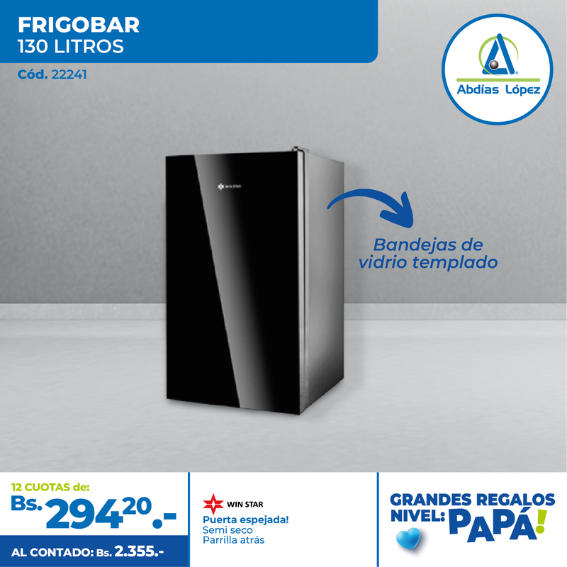 Frigobar Negro Espejado  WINSTAR
