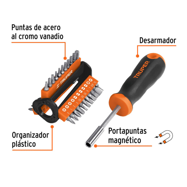 Desarmador multipunta con 33 puntas
