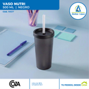 Vaso con Tapa y Sorbete Nutri de 500 ml