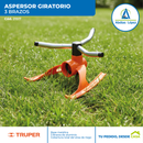 Aspersor Giratorio Base Metalica De 3 Brazos