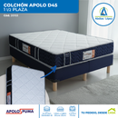 Colchón Apolo D45 - Plaza y media 105x188x20 cm)
