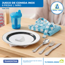 Set infantil para Comida Le Petit Inox  |  6 pzs.  |  Azul