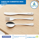 Juego de Cubiertos Inox para Niños  |  3 pzs.