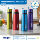 Termo Personal De 470 Ml Mix Lila/Rojo/Azul/Verde