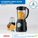 Licuadora Coral Black 600W