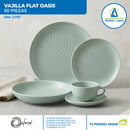 Vajilla Cerámica Flat Oasis de 30 piezas