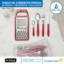 Juego de Cubiertos Prisma de 24 piezas + Rallador en Recipiente
