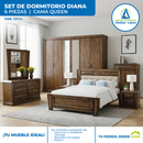 Juego de Dormitorio Diana | Cama Queen | 6 piezas
