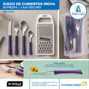 Juego de Cubiertos INOVA de 24 piezas + Rallador en Recipiente