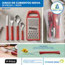 Juego de Cubiertos INOVA de 24 piezas + Rallador en Recipiente