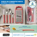 Juego de Cubiertos INOVA de 24 piezas + Rallador en Recipiente