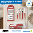 Juego de Cubiertos Millenium de 24 piezas + Rallador en Recipiente