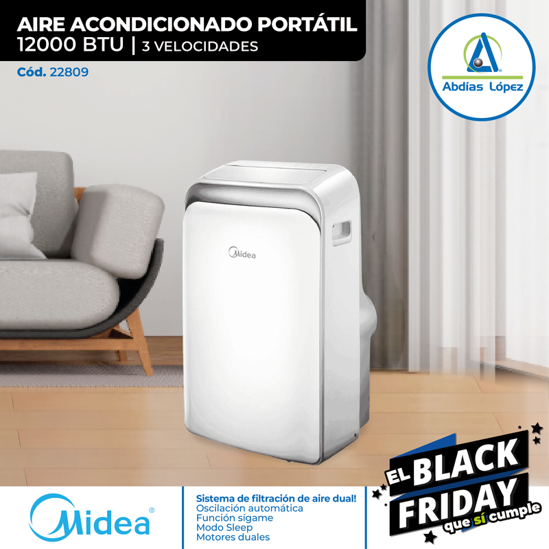Aire Acondicionado Portátil de 12000 BTU MIDEA
